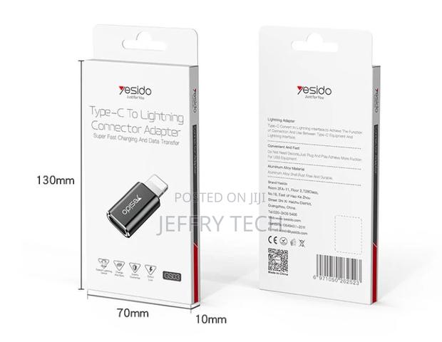Yesido USB C Female to Lightning Male Adapter, Charging, An - thumbnail 7