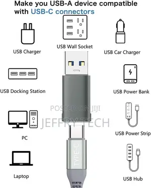 10gbps USB C Female to USB Male Adapter 2 Pack, USB 3.1 Gen2