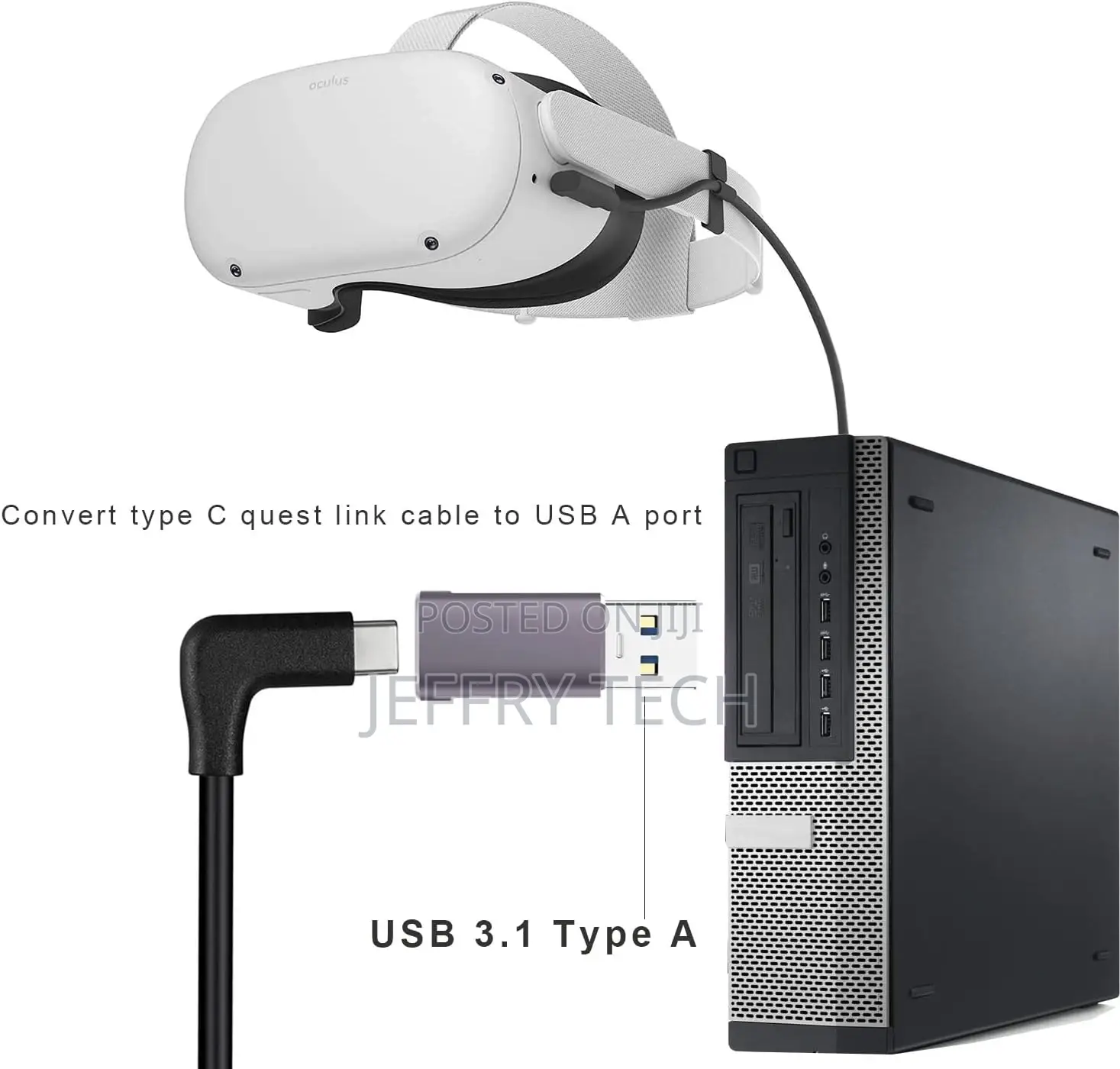 10gbps USB C Female to USB Male Adapter 2 Pack, USB 3.1 Gen2