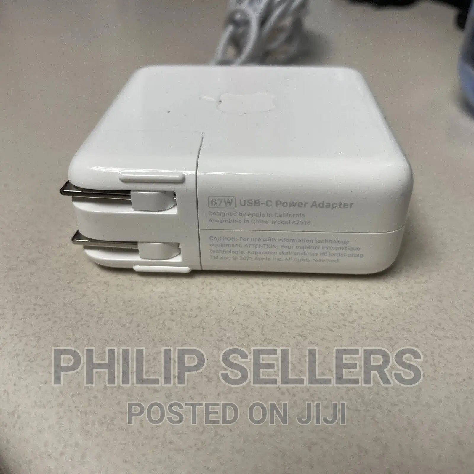 Apple 67W USB-C Power Adapter for Macbook Series - White - M