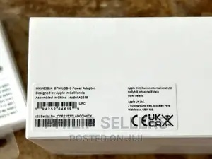 Genuine Apple 67W USB-C Power Adapter and 2 M Charging Cable