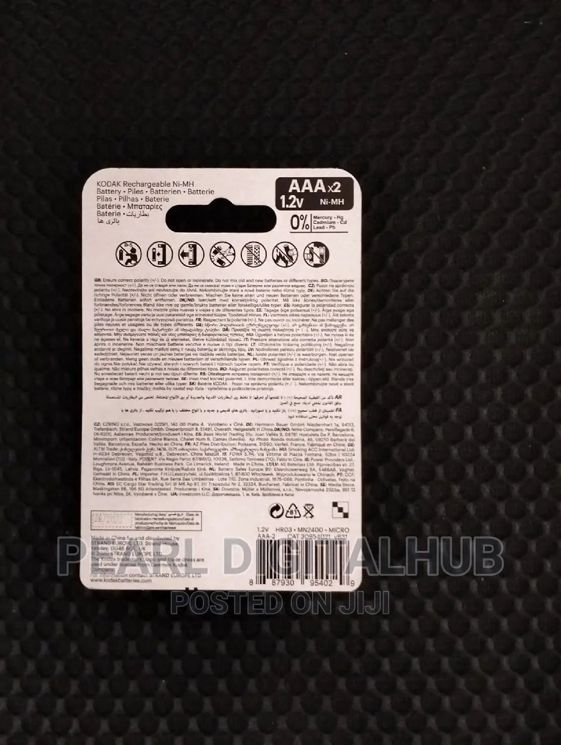 Kodak AAA 2 Pack Rechargeable Batteries