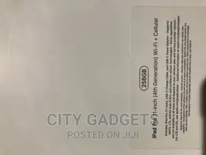 New Apple iPad Pro 256 GB Black