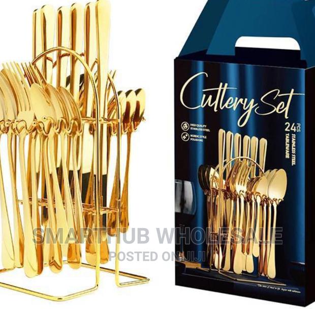 *24PC Cutlery Set (Gold COLOUR*