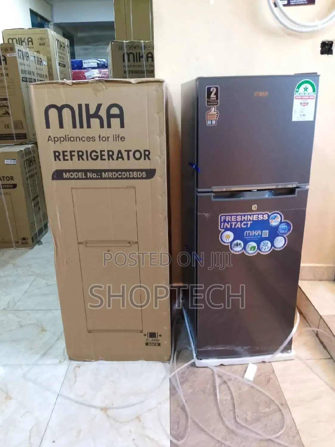 Mika 138ltr Double Door Refrigerator