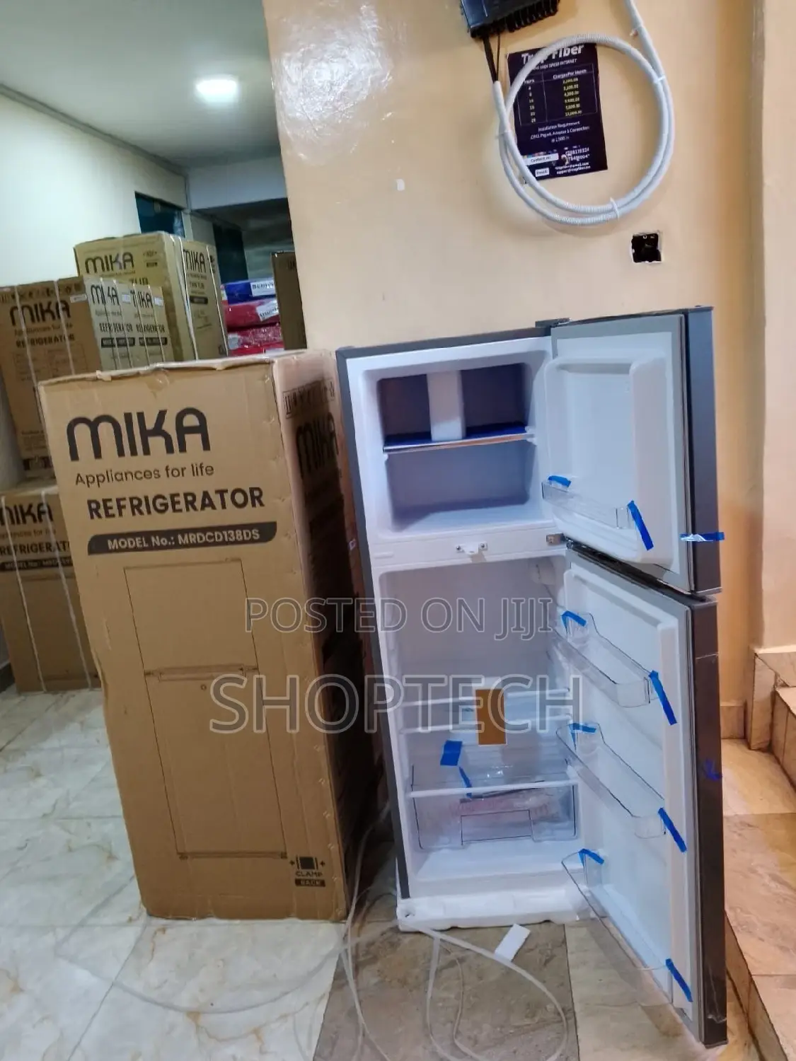 Mika 138ltr Double Door Refrigerator