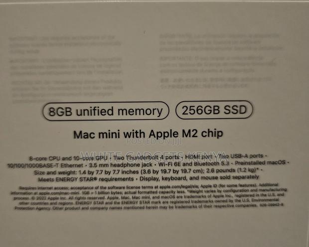 New Desktop Computer Apple Mac Mini M2 8GB Apple M2 SSD 256GB - thumbnail 2