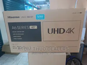 Hisense 43 Inch UHD VIDAA Frameless LED TV Bluethooth.
