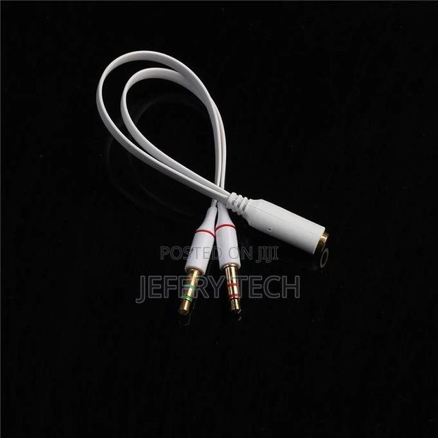 Y Splitter Cable 3.5mm Jack Microphone Headset Audio Splitte - thumbnail 2