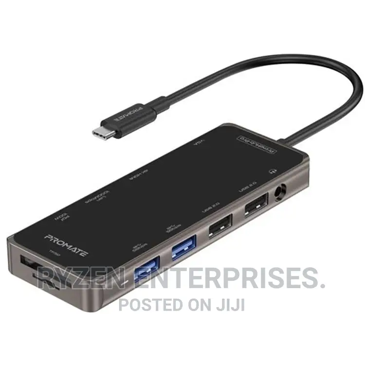 Promate USB-C Hub, 11-in-1 Type-C Multi-Port Adapter.
