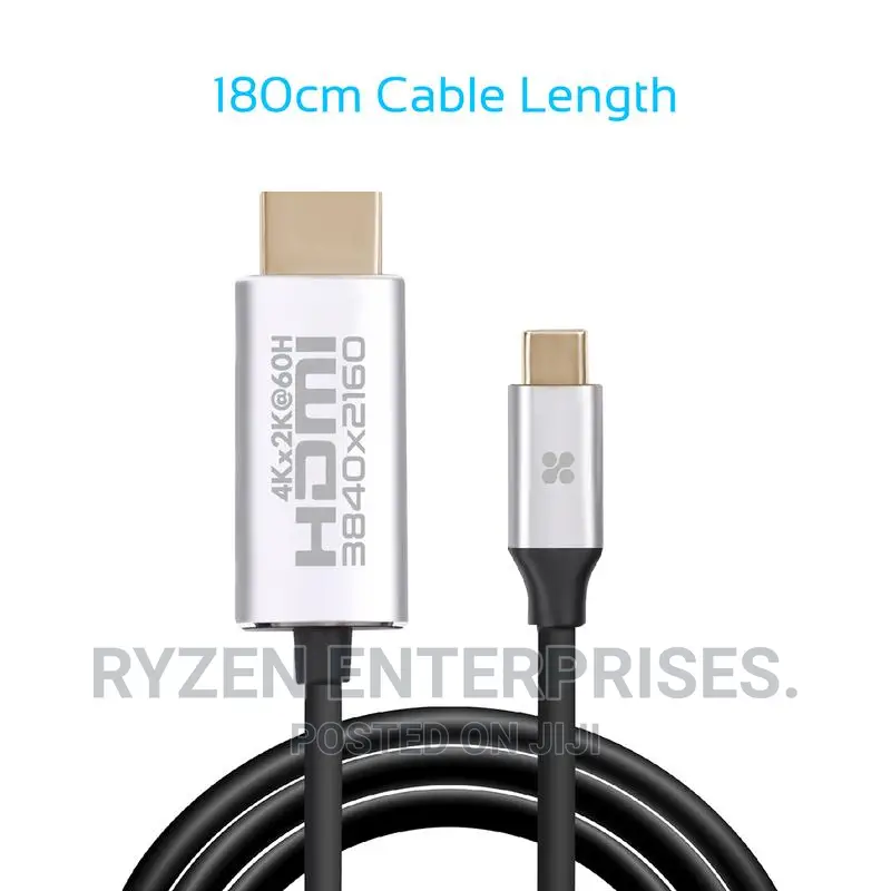 Promate 4kx (60hz) USB-C to HDMI 2.0 Audio Video Cable1.8m