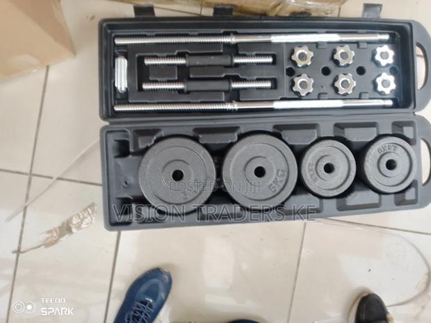 Brand New Chrome 50kgs Dumbbell/Barbell With a Portable Case - main view