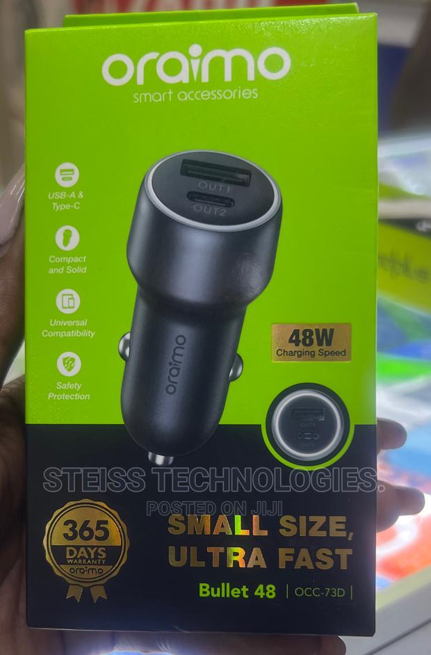 Oraimo Type C Superfast Car Charger. - thumbnail 3