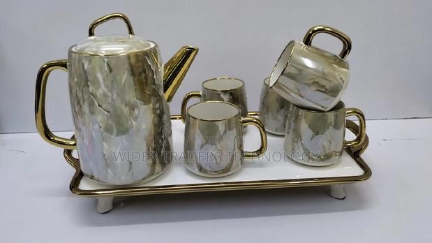 8 in 1 Tea Cup Set With Kettle and Tray