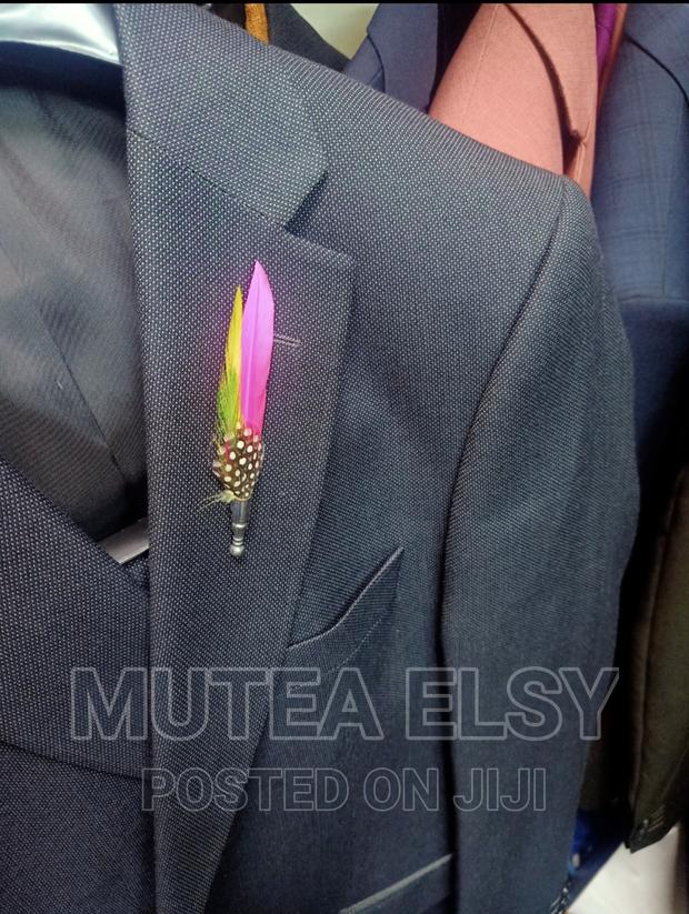 Hot Pink Feathers Lapel Pins - main view