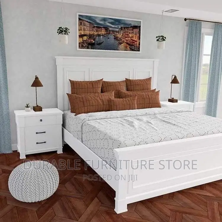 5 by 6 Wooden Bed 2 Drowers
