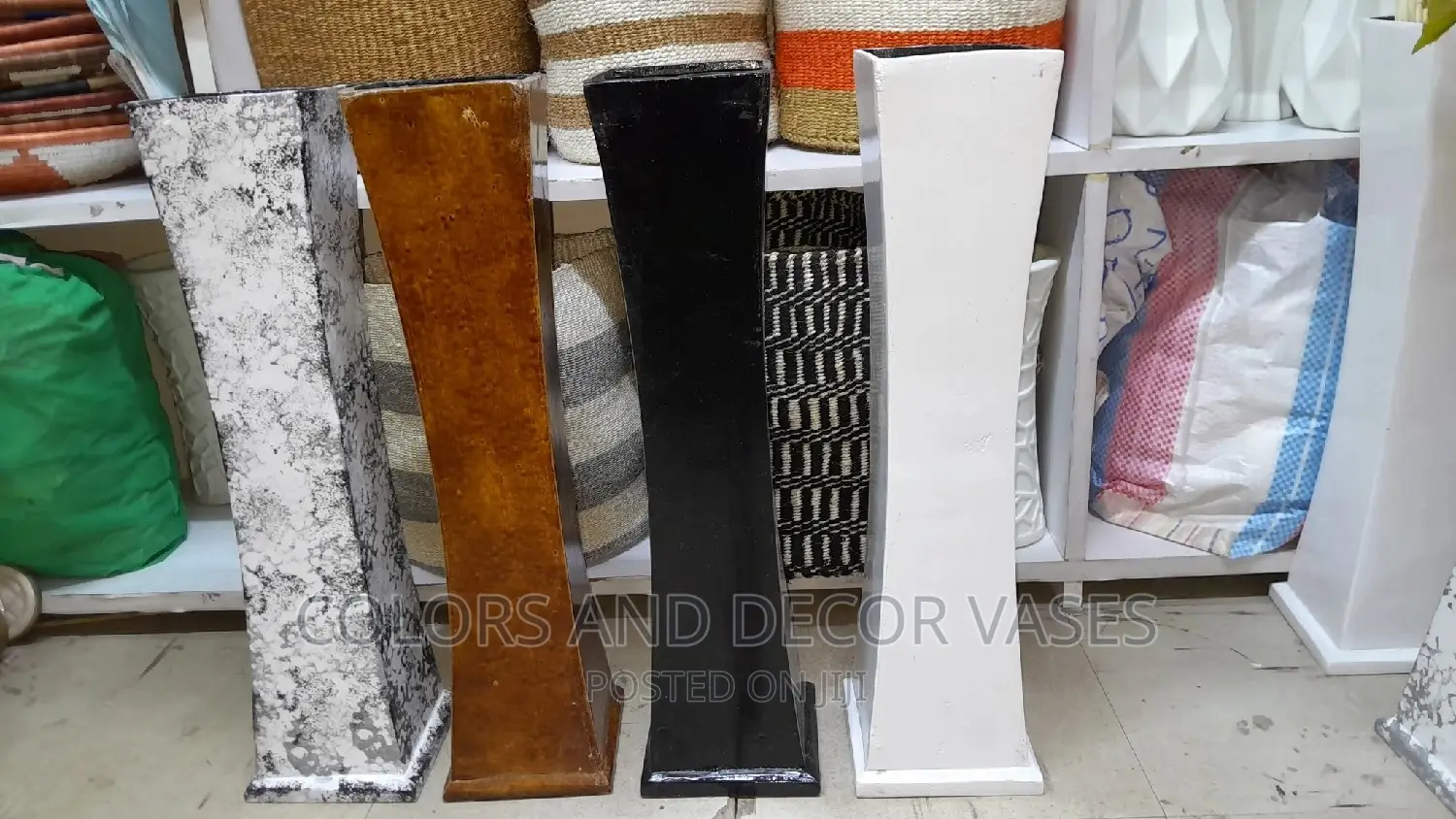 Wooden Vases 60cm Long