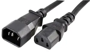 0.5m Kettle Extension Lead IEC Cable C13 to C14 Male Plug To