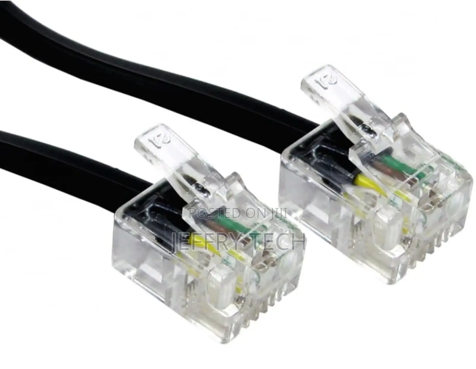 2m RJ11 ASDL Cable Black HIGH SPEED Broadband Modem 2 Metre