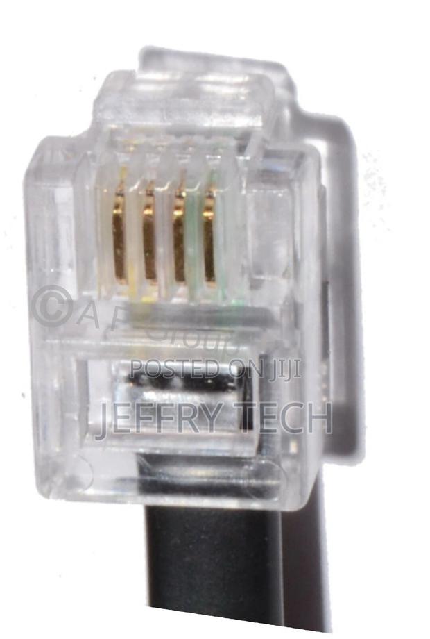 2m RJ11 ASDL Cable Black HIGH SPEED Broadband Modem 2 Metre - thumbnail 2