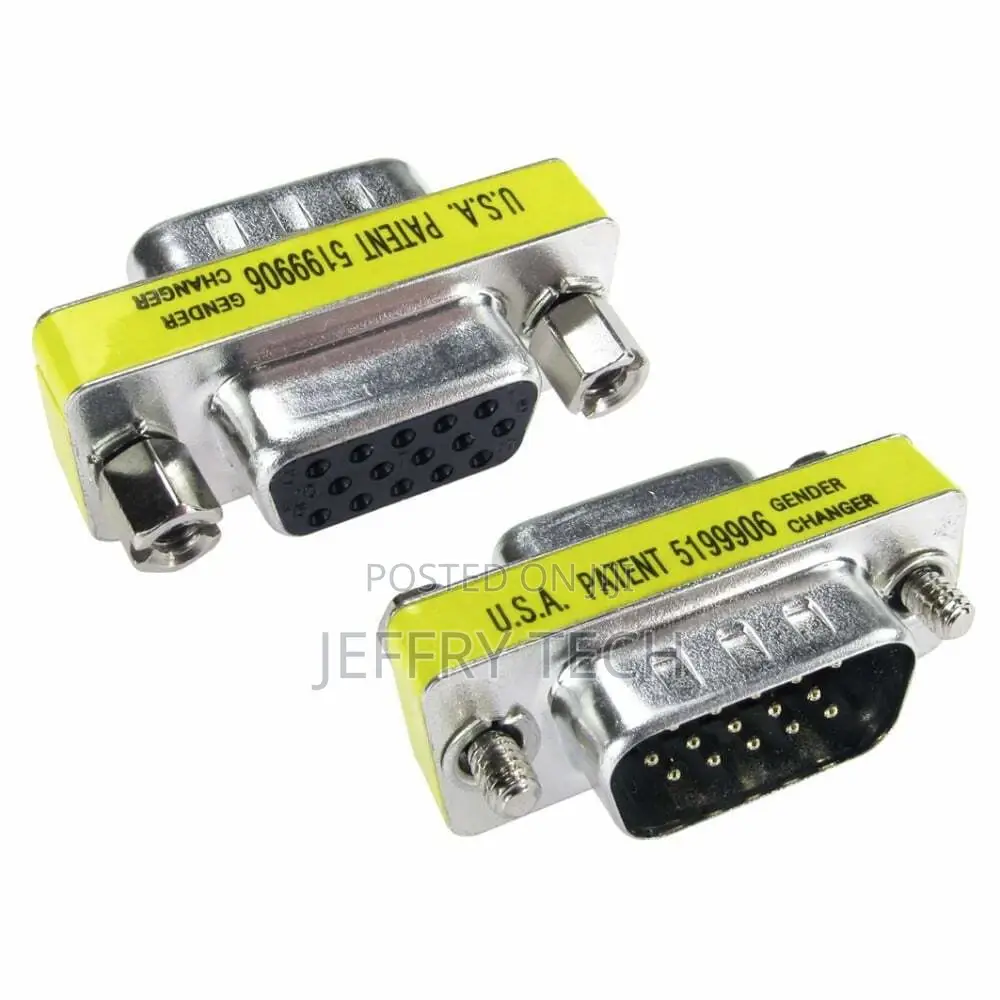 15 Pin Male to Female VGA SVGA Adaptor Coupler Joiner Gender
