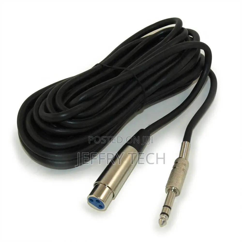 5m XLR 3P Female to 1/4inch TRS (
