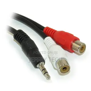 4 Inch Mini Jack 3.5mm Male Stereo Plug to 2 RCA Female Jack