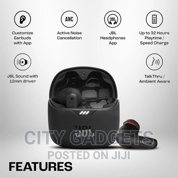 JBL Tune Flex TWS With ANC,Customizable Eartips,32H Playtime