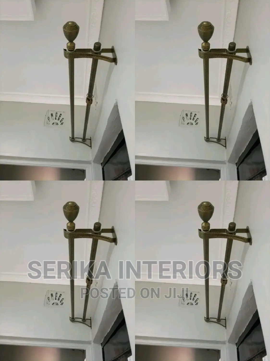 Double Jua Kali Curtain Rods Powder Coated Jua Kali Rods