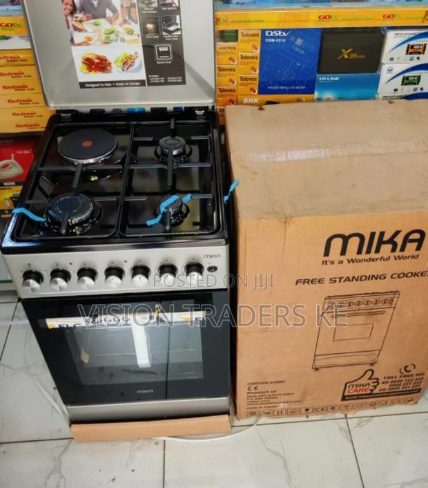Mika 50*60 3g+1e Standing Cooker Electric Oven{Silver}