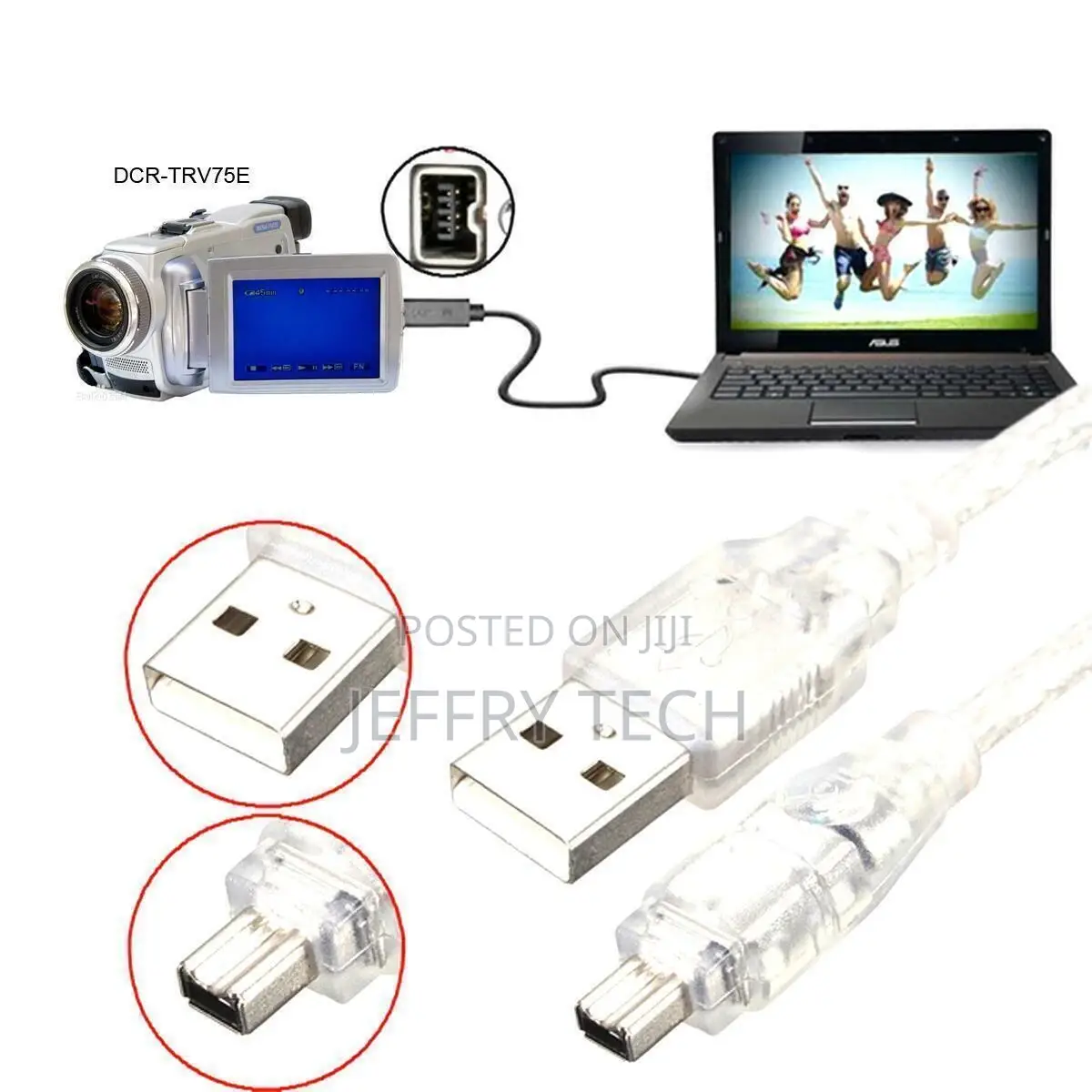 Male USB to Firewire IEEE 1394 4 Pin Male Ilink Adapter Cor