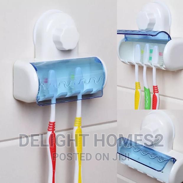 Transparent Suction Cup Toothbrush Holder