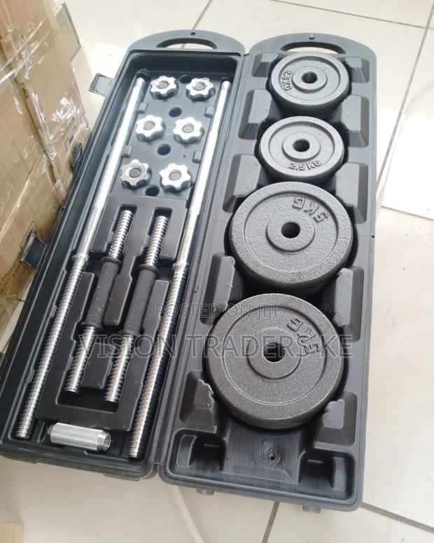 Brand New Dumbbells Barbells Set ;1 Rod, 2 Bar Weight 50kgs.