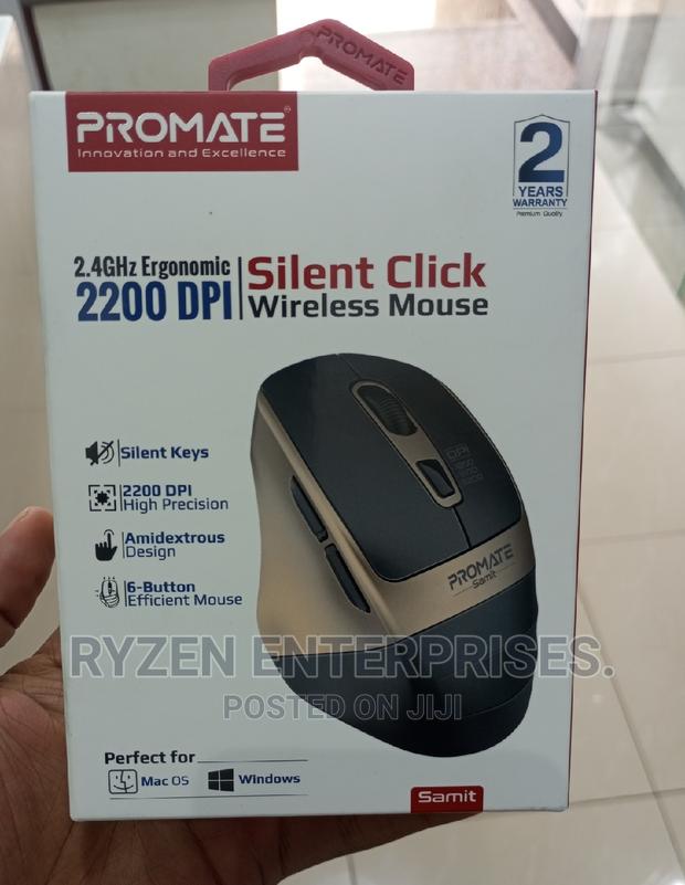 Silent Mouse Gold-Wireless Promate/Sile Ergonomic Design