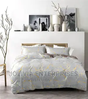 Luxury Gold Marble Texture Foil Style Duvet Cover Set