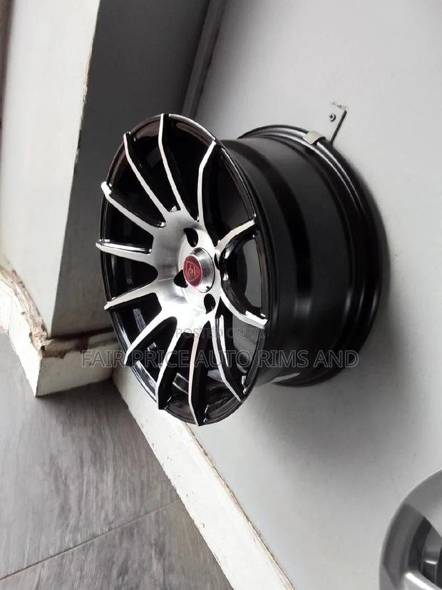 Rims Size 15/4/100 Semi- Offset Black Silver Sport