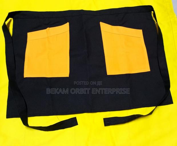 Adjustables Straps Black Waist Half Aprons - main view