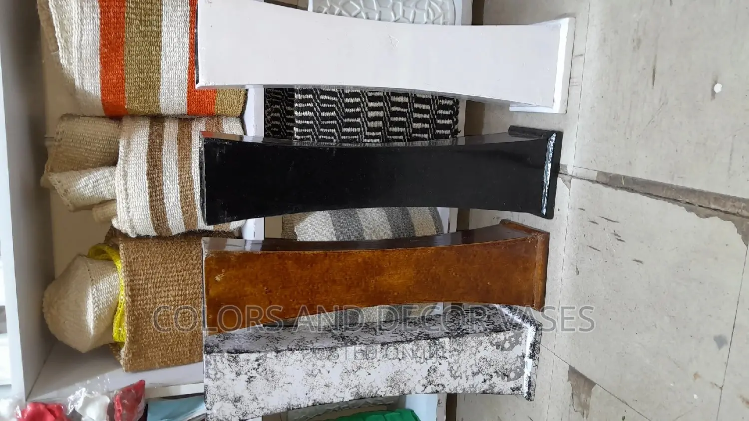 Wooden Vases 60cm Long