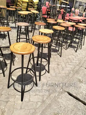 Backless Stools With Mahogany Seat