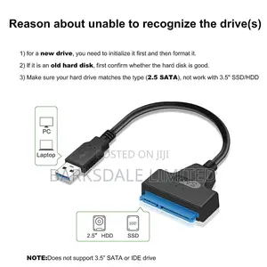 SATA USB 3.0 Adapter Cable for 2.5 HDD/SSD Hard Drive Disk