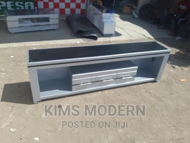 Tv Stand 6 Feet With Led Lights Gray.