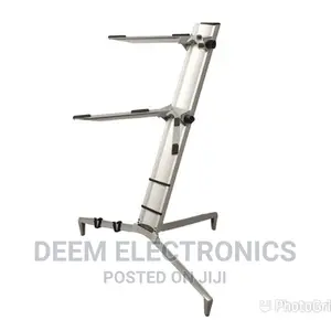 Keyboard Stand Aluminium for 2 Keyboards Silver