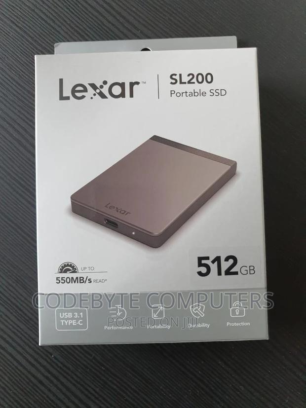 Lexar External Portable SSD 512GB, Up to 550mb/S
