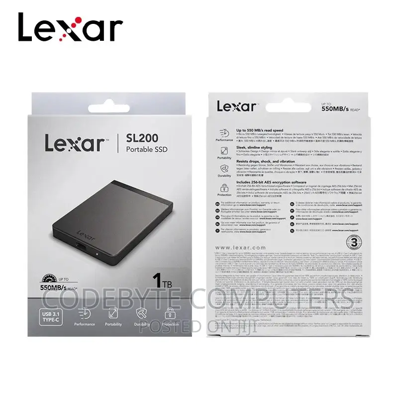Lexar 1tb LS200 External Portable SSD 1TB