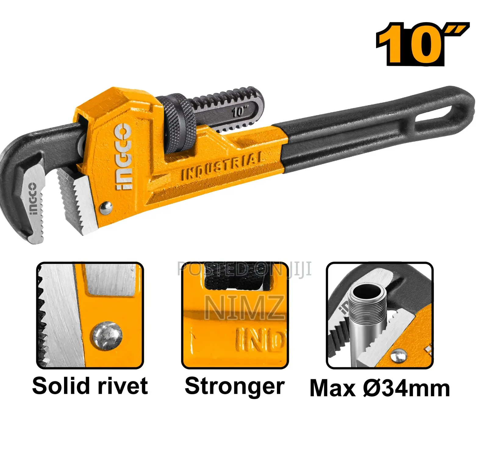 INGCO HPW0810 Pipe Wrench "Size:10""(250mm)