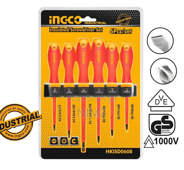 INGCO HKISD0608 6 PCS Insulated Screwdriver Set