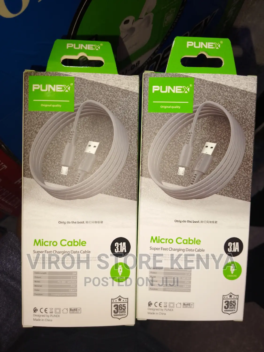 Punex 2 Metres Long Charging Cable Micro USB
