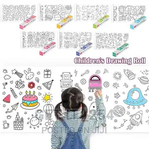 4 PCS Rolls Children's Drawing Roll Coloring Paper 3m X 0.3