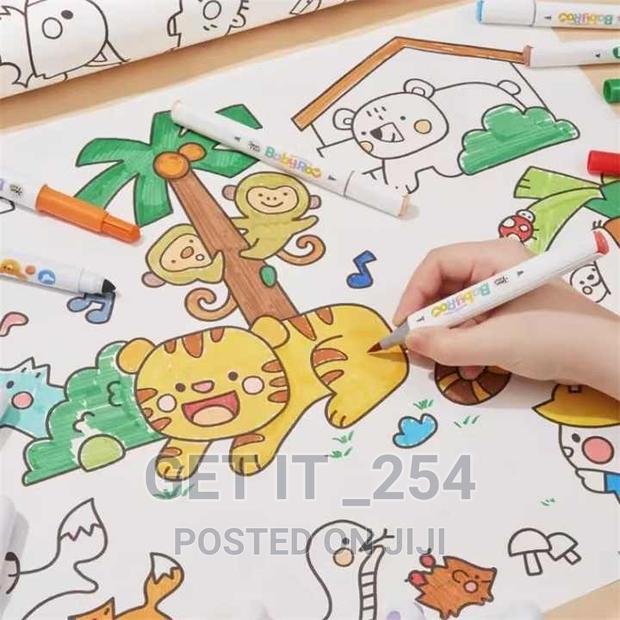 4 PCS Rolls Children's Drawing Roll Coloring Paper 3m X 0.3 - thumbnail 4