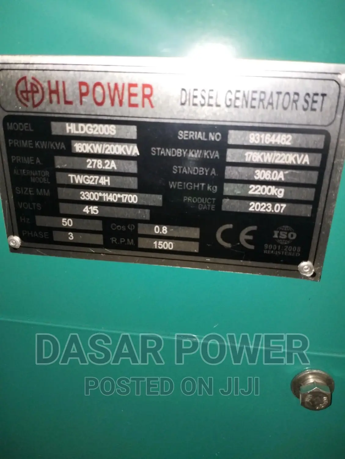 200kva Cummins Power Generator